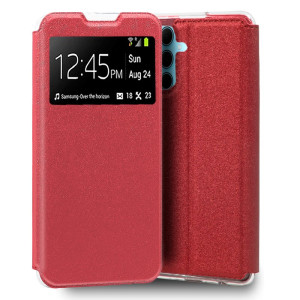 Fundação COOL Capa de Flip para Samsung A356 Galaxy A35 5G Lise vermelho D