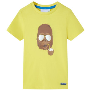 Camiseta de manga corta infantil amarillo 128 D