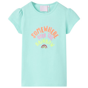 Camiseta infantil aguamarina claro 140 D