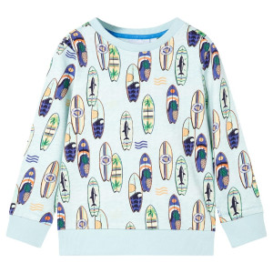 Sudadera infantil azul suave mélange 116 D