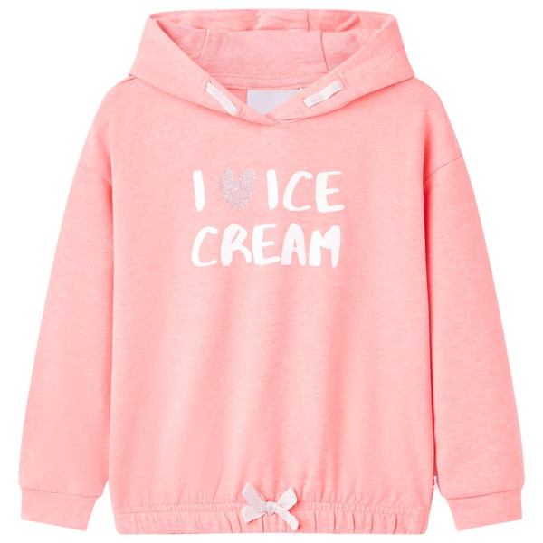 Sudadera con capucha infantil rosa brillante 116 D