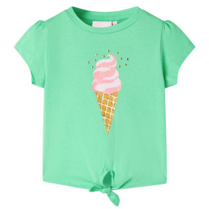 Camiseta infantil verde claro 128 D