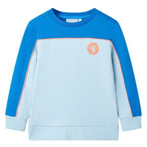 Sudadera infantil azul chillón y azul claro 116 D