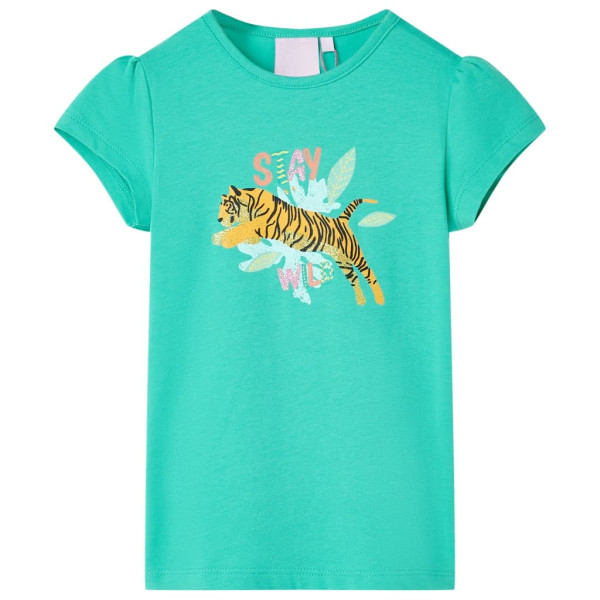 Camiseta infantil verde menta 116 D