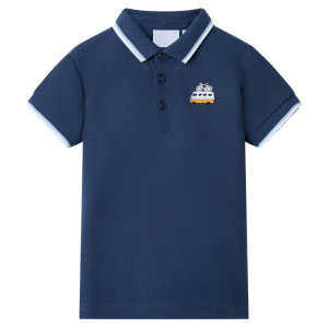 Pólo infantil azul escuro 104 D