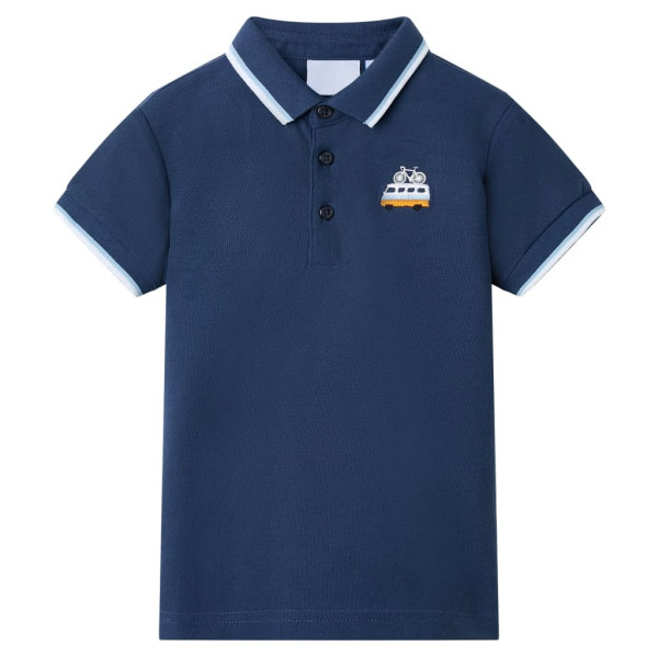 Pólo infantil azul escuro 104 D