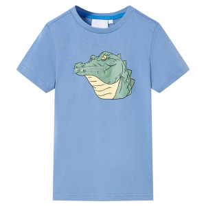 Camiseta infantil azul medio 140 D