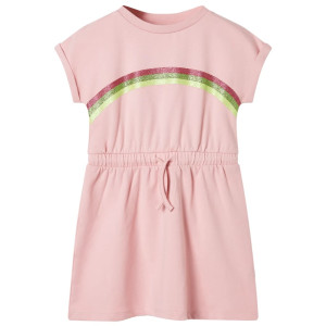 Vestido infantil con cordón rosa claro 92 D