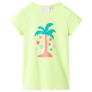 Camiseta infantil amarillo fluorescente 128 D