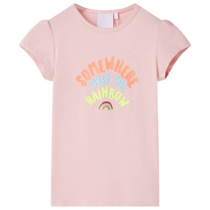 Camiseta infantil rosa claro 104 D