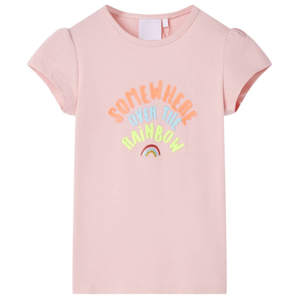 Camiseta infantil rosa claro 104 D