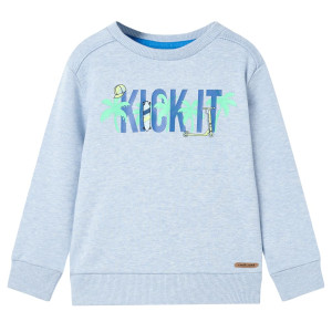 Sudadera infantil azul suave melange 140 D