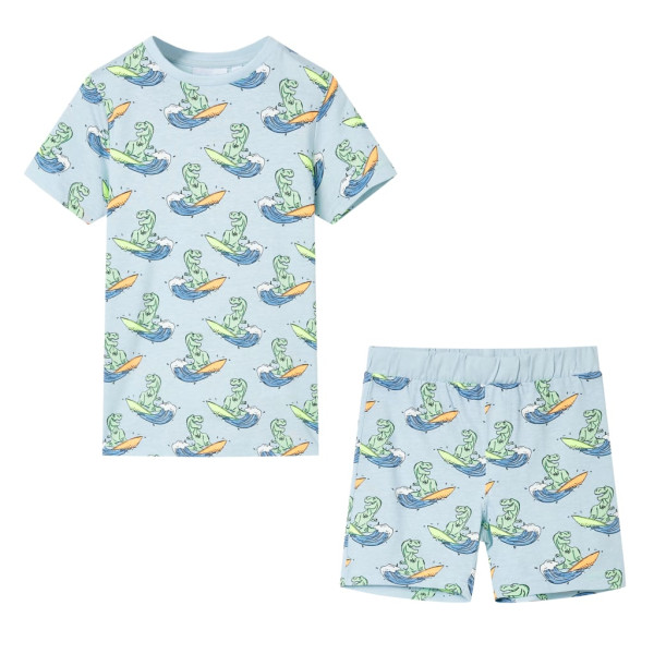 Pijama infantil de manga corta azul claro 128 D