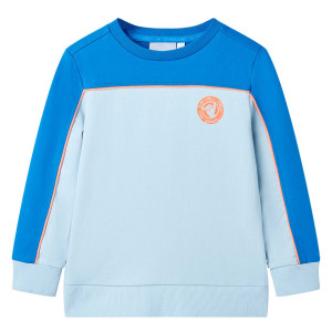 Sudadera infantil azul chillón y azul claro 104 D