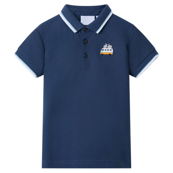 Pólo infantil azul escuro 116 D