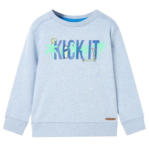 Sudadera infantil azul suave mélange 92 D