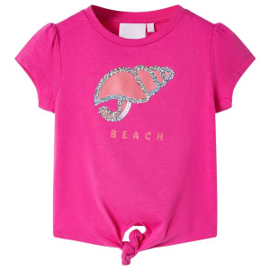 T-shirt infantil rosa escuro 128 D