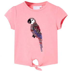 Camiseta infantil rosa fluorescente 92 D