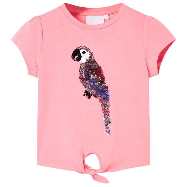 Camiseta infantil rosa fluorescente 116 D