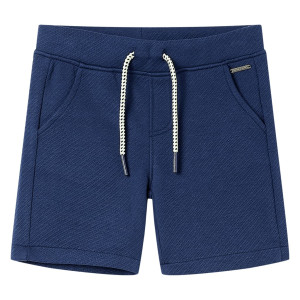 Pantalones cortos infantiles con cordón azul oscuro 140 D