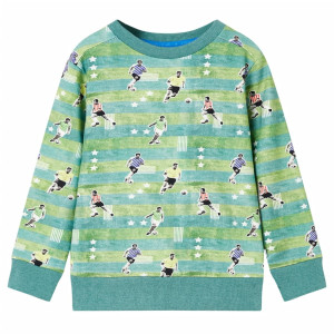 Sudadera infantil verde claro melange 104 D