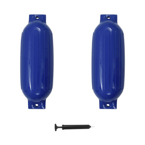 Parachoques de barco 2 piezas PVC azul 69x21.5 cm D