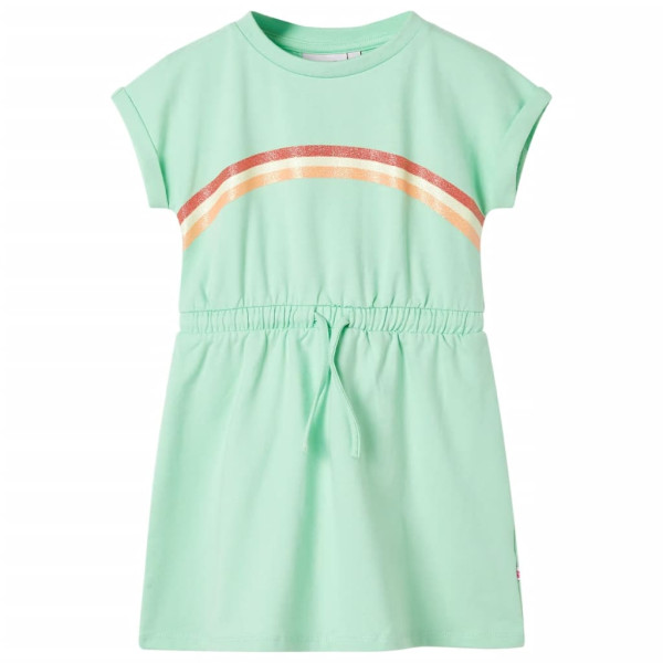 Vestido infantil con cordón verde chillón 128 D