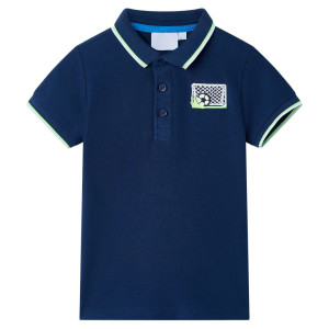 Pólo infantil azul escuro 104 D