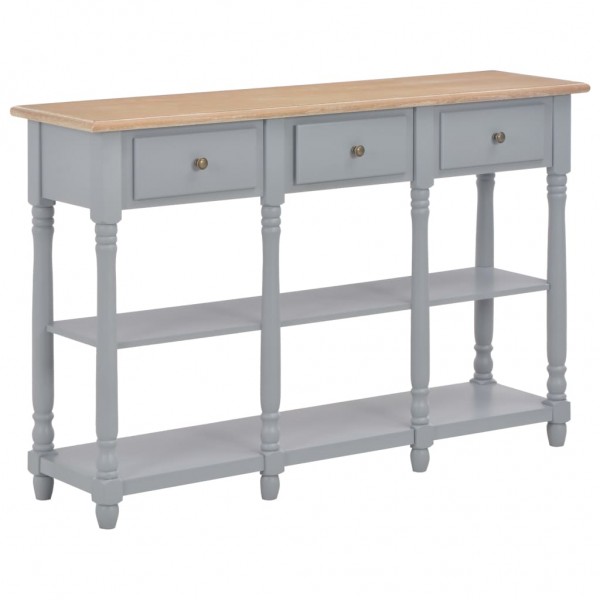 Mesa consola de MDF gris 120x30x76 cm D