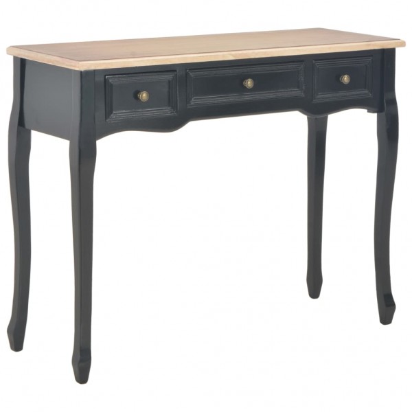 280046 Dressing Console Table with 3 Drawers Preto D