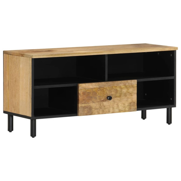 Mueble de TV madera maciza de mango 100x33x46 cm D