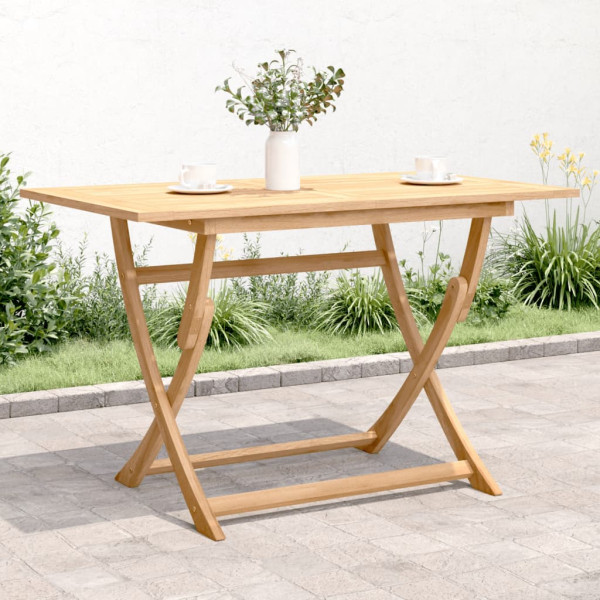 Mesa de jardim dobrável de madeira maciça de acacia 120x70x75 cm D