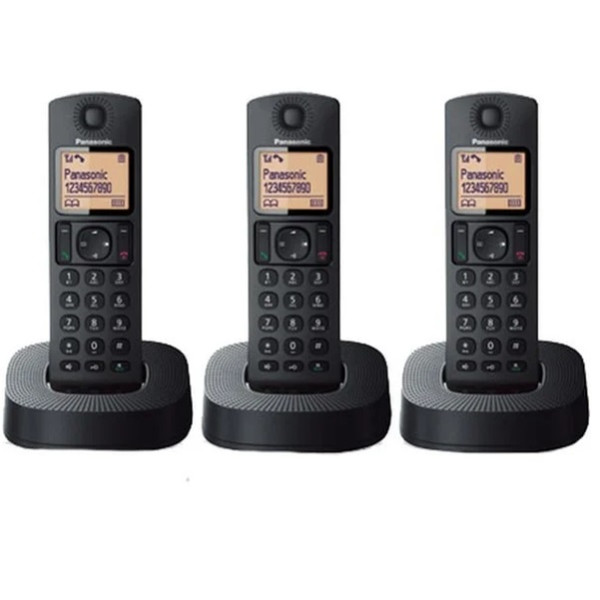 Teléfono Inalámbrico Panasonic KXTGC313SPB trio negro D