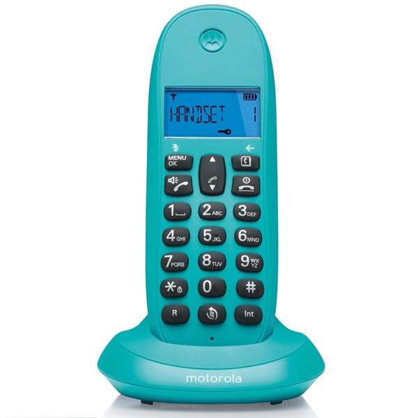 Teléfono Inalámbrico Motorola C1001LB+ turquesa D