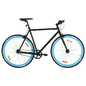 Bicicleta de piñón fijo negro y azul 700c 59 cm D