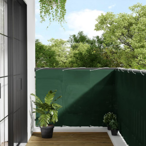 Pantalla de balcón 100% poliéster Oxford verde 120x1000 cm D