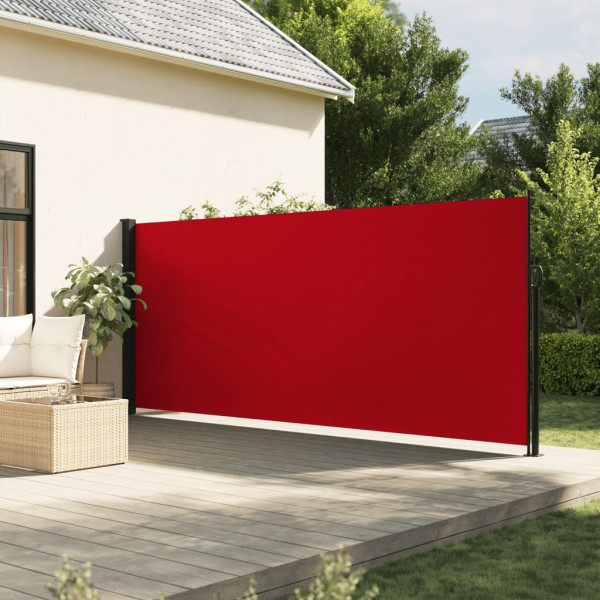 Toldo lateral retrátil de jardim vermelho 160x300 cm D