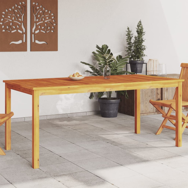 Mesa de comedor de jardín madera maciza de acacia 180x90x75 cm D