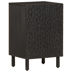 Mueble de baño de madera maciza de mango negro 38x33x58 cm D