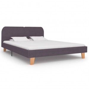 Estructura de cama de tela gris topo 180x200 cm D