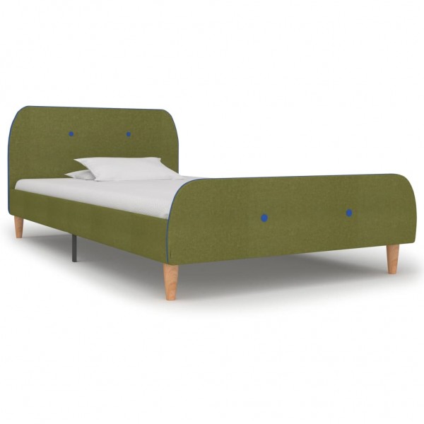 Estructura de cama de tela verde 90x200 cm D