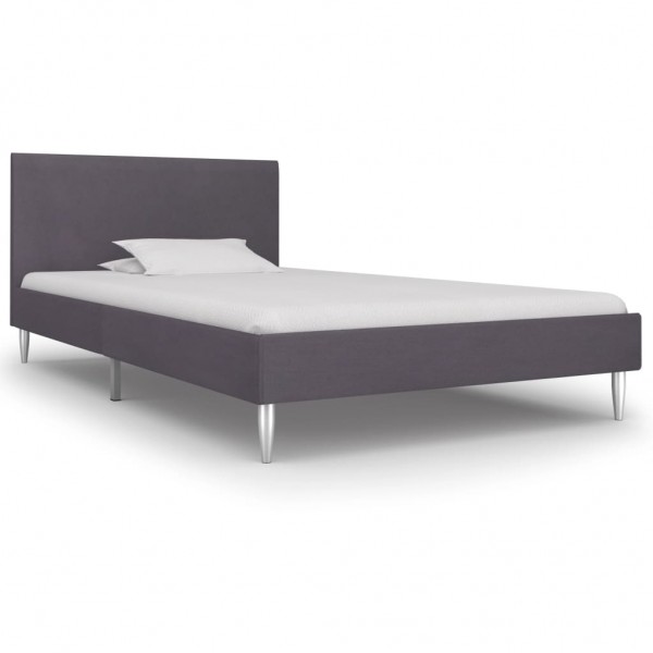Estructura de cama de tela gris 90x200 cm D