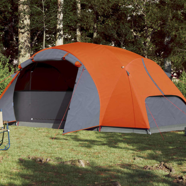 Tenda 8 pessoas tafetá 190T cinza e laranja D