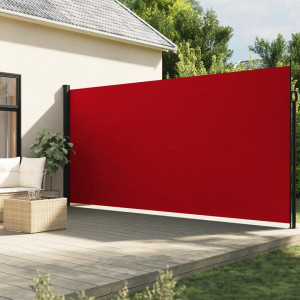 Toldo lateral retráctil rojo 200x600 cm D