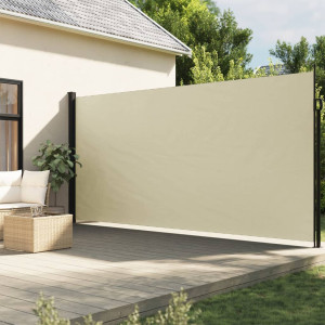 Toldo lateral retráctil crema 200x600 cm D