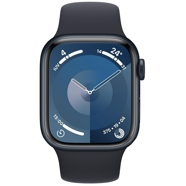 Apple watch series 9/ gps/ cellular/ 41mm/ caja de acero grafito/ correa deportiva medianoche m/l D