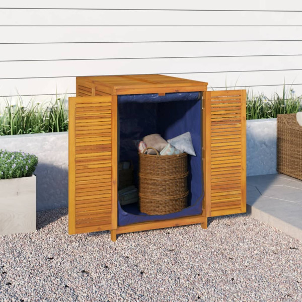 Caixa de armazenamento de jardim madeira maciça de acacia 70x87x104 cm D