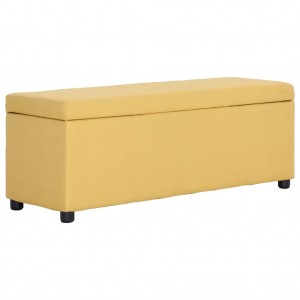 Banco con espacio de almacenaje 116 cm poliéster amarillo D