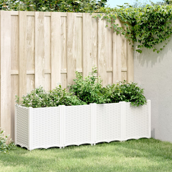 Jardineiro PP branco 160x40x53 cm D