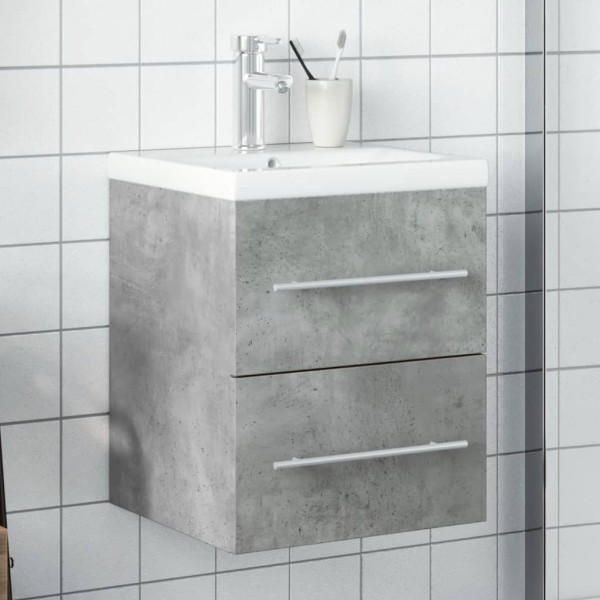 Mueble de baño con lavabo integrado gris hormigón D